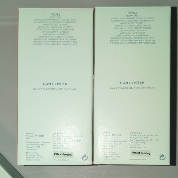 Two (2) PartyLite Snowflake Diffusers #P90762 - Picture 3 of 3